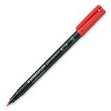 Lumocolor Lumocolor Permanent Pen 313 - Super Fine Marker Point - 0.4 mm Marker Point Size - Refillable - Red - Black Polypropylene Barrel - 1 Each