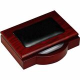 Dacasso Rosewood & Leather Memo Holder