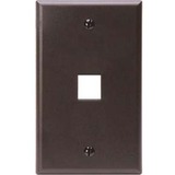 Leviton QuickPort 1 Socket Faceplate - 1 x Socket(s) - 1-gang - Brown (41080-1BP)