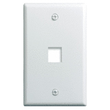 On-Q 1-Gang, 1-Port Wall Plate, White