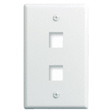 On-Q WP3402WH Faceplates & Mounting Boxes 1g Wall Plate 2-port Wh (m10) Wp3402wh 804428025610