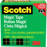 3M Scotch Magic Transparent Tape - 36 yd (32.9 m) Length x 0.75" (19 mm) Width - 1" (25.40 mm) Core - For Mending, Splicing - 1 Each
