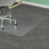 Lorell Medium-Pile Smooth Edge Chairmat - Carpeted Floor - 60" (1524 mm) Length x 46" (1168.40 mm) Width x 0.133" (3.38 mm) Thickness - Rectangular - Vinyl - Clear - 1Each