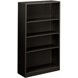 HON+Brigade+Steel+Bookcase+%7C+4+Shelves+%7C+34-1%2F2%22W+%7C+Black+Finish