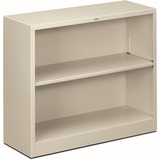 HON+Brigade+Steel+Bookcase+%7C+2+Shelves+%7C+34-1%2F2%22W+%7C+Light+Gray+Finish