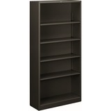 HON+Brigade+Steel+Bookcase+%7C+5+Shelves+%7C+34-1%2F2%22W+%7C+Charcoal+Finish