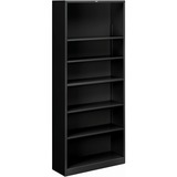 HON+Brigade+Steel+Bookcase+%7C+6+Shelves+%7C+34-1%2F2%22W+%7C+Black+Finish