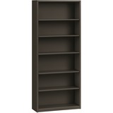 HON+Brigade+Steel+Bookcase+%7C+6+Shelves+%7C+34-1%2F2%22W+%7C+Charcoal+Finish