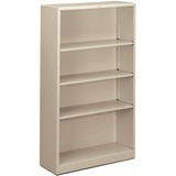 HON+Brigade+Steel+Bookcase+%7C+4+Shelves+%7C+34-1%2F2%22W+%7C+Light+Gray+Finish
