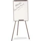 Quartet Adjustable Flip-Chart/Dry Erase Easel - 26" (2.2 ft) Width x 24" (2 ft) Height - Melamine Surface - Black Metal Frame - 1 Each