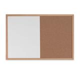 Quartet Cork/Dry Erase Combo Board - 36" (3 ft) Width x 24" (2 ft) Height - Oak Frame - 1 Each