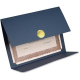 St. James® Letter Recycled Certificate Holder - 8 1/2" x 11" - Linen - Navy Blue - 30% Recycled - 5 / Pack