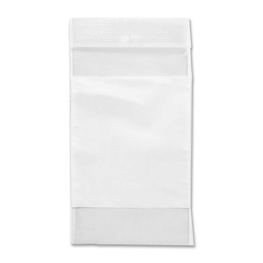 Crownhill Reclosable Poly Bag - Clear - 3" x 5" - 100 / Pack