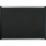 Lorell Black Mesh Fabric Covered Bulletin Boards - 36" (914.40 mm) Height x 48" (1219.20 mm) Width - Fabric Surface - Black Anodized Aluminum Frame - 1 Each