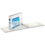 Cardinal 11" x 17" , ClearVue Slant-D Ring Binder - 1" Binder Capacity - Tabloid - 11" x 17" Sheet Size - 240 Sheet Capacity - 1" Spine Width - 3 x D-Ring Fastener(s) - Vinyl - White - 1.06 kg - Recycled - Clear Overlay - 1 Each