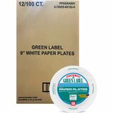 AJMPP9GRA - AJM 9" Green Label Economy Paper Plates