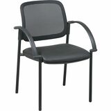 Lorell+Mobile+Mesh+Back+Guest+Chair+with+Arms