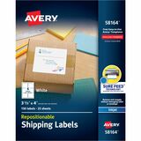 Avery® Repositionable Labels, Sure Feed, 3-1/3