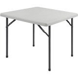 Lorell Ultra-Lite Banquet Folding Table - For - Table TopSquare Top - 272.16 kg Capacity - 29" Height x 36" Width x 36" Depth - Gray, Powder Coated - 1 Each