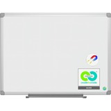 MasterVision Earth It! Dry-erase Board - 72" (6 ft) Width x 48" (4 ft) Height - White Porcelain Steel Surface - White Aluminum Frame - Rectangle - Magnetic - Scratch Resistant, Chemical Resistant, Ghost Resistant - 1 Each