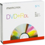 Memorex 8x DVD+R Media   8.5GB   120mm Standard   5 Pack Jewel Case