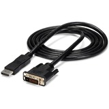 StarTech.com 6ft (1.8m) DisplayPort to DVI Cable, DisplayPort to DVI-D Adapter Cable, 1080p Video, DP 1.2 to DVI Monitor Converter Cable - 6ft Passive DisplayPort to DVI-D single-link cable | 1920x1200/1080p 60Hz; DP 1.2 HBR2; HDCP 1.3; EDID - DisplayPort to DVI cable works w/any DP++ source - Video adapter monitor cable prevents signal loss - Non-latching DP connector - OS independent
