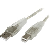StarTech.com 6 ft Transparent USB 2.0 Cable - A to B - Type A Male - Type B Male - 6ft
