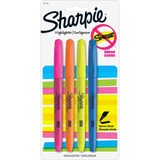 Sharpie Accent Highlighters with Smear Guard - Chisel Marker Point Style - Assorted - Assorted Barrel - 4 / Pack