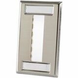 Ortronics Tracjack Stainless Steel Faceplate, Three-Port Single Gang Plate - 3 x Total Number of...