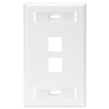 Leviton 42080-2WS Faceplates & Mounting Boxes Leviton Quickport 1 Gang 2 Socket Faceplate - 2 X Socket(s) - 1-gang - White 42080-2ws 420802ws 078477978207