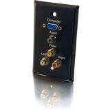Cables To Go Classic Single Gang Audio Video Faceplate