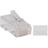 Eaton Tripp Lite Series Cat6 RJ45 Modular Connector Plug with Load Bar, Solid/Stranded Conductor Round Cat6 Wire, 100-pack, TAA