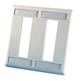Ortronics TracJack 6 Socket 2 Gang Faceplate - 6 x Total Number of Socket(s) - 2-gang - White -...
