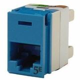 Ortronics Clarity 5e Panel Jack, Rear Load, T568a/b, 180 Deg, Blue - 1 x RJ-45 Network - female -...