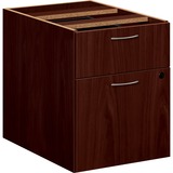 HON BL Series Pedestal File - 2-Drawer - 15.6" x 21.8" x 1" x 19.3" - 2 x Box, File Drawer(s) - Finish: Black, Laminate, Mahogany - Security Lock, Abrasion Resistant, Stain Resistant, Modesty Panel, Grommet, Ball-bearing Suspension, Cord Management, Locka