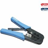 TRENDnet Crimping Tool, Crimp, Cut, And Strip Tool, For Any Ethernet or Telephone Cable, Built-In Cutter And Stripper, 8P-RJ-45 And 6P-RJ-12, RJ-11, All Steel Construction, Black, TC-CT68 - RJ-11/RJ-45 Crimp/Cut/Strip Tool