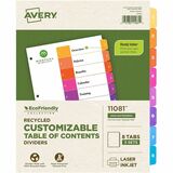 Avery+EcoFriendly+Recycled+Dividers%2C+8+Tabs+%283+Sets+of+11081%29