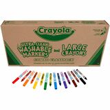 CYO523348 - Crayola 8-Color Combo Large Crayon/Washable M...