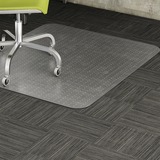 Lorell Low Pile Rectangular Chairmat - Carpeted Floor - 60" (1524 mm) Length x 46" (1168.40 mm) Width x 0.12" (3.10 mm) Thickness - Rectangle - Vinyl - Clear