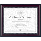 DAX Prestige Document Frame - 13.12" x 10.62" Frame Size - Holds 11" x 8.50" Insert - Desktop - Vertical, Horizontal - Easel Back, Hanger - 1 Each - Rosewood