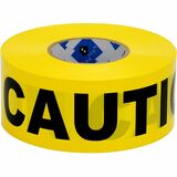 Sparco Caution Barricade Tape - 1000 ft (304800 mm) Yellow - Black - 1 / Roll