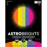 Astrobrights Color Card Stock "Happy" , 5 Assorted Colours - Letter - 8 1/2" x 11" - 65 lb Basis Weight - 250 / Pack - FSC - Acid-free, Lignin-free