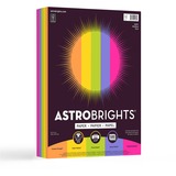 Astrobrights Color Copy Paper "Happy" , 5 Assorted Colours - Letter - 8 1/2" x 11" - 24 lb Basis Weight - 500 / Ream - FSC - Acid-free, Lignin-free