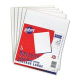 Hilroy Figuring Pad - 96 Sheets - 0.31" Ruled - 8 3/8" x 10 7/8" - White Paper - 5 / Pack