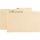 Smead 1/2 Tab Cut Legal Recycled Top Tab File Folder - 9 1/2" x 14 5/8" - 3/4" Expansion - Top Tab Location - Second Tab Position - Manila - 10% Recycled - 100 / Box