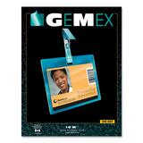 Gemex CW827 Security ID Card Horizontal Badge Holder - 2.25" (57.15 mm) x 3.50" (88.90 mm) x - Vinyl - 50 / Pack - Clear