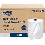 TORK Advanced Hand Roll Towel - 7.8" x 9.5" - 7.25" (184.15 mm) Roll Diameter - White - Fiber - 6 / Carton