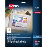 Avery+White+Shipping+Labels%2C+8-1%2F2%22+x+11%22+%2C+20+Labels+%288255%29