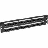 Tripp Lite 48-Port Cat6 Cat5 Patch Panel Rackmount 110 Punch Down RJ45 Ethernet 1URM 568B - 48 x RJ-45