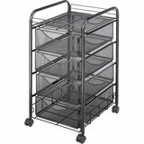 SAF5214BL - Safco Onyx Double Mesh Mobile File Cart
